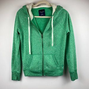 American Eagle Outfitters ZipUp hoodie sweater green  Medium